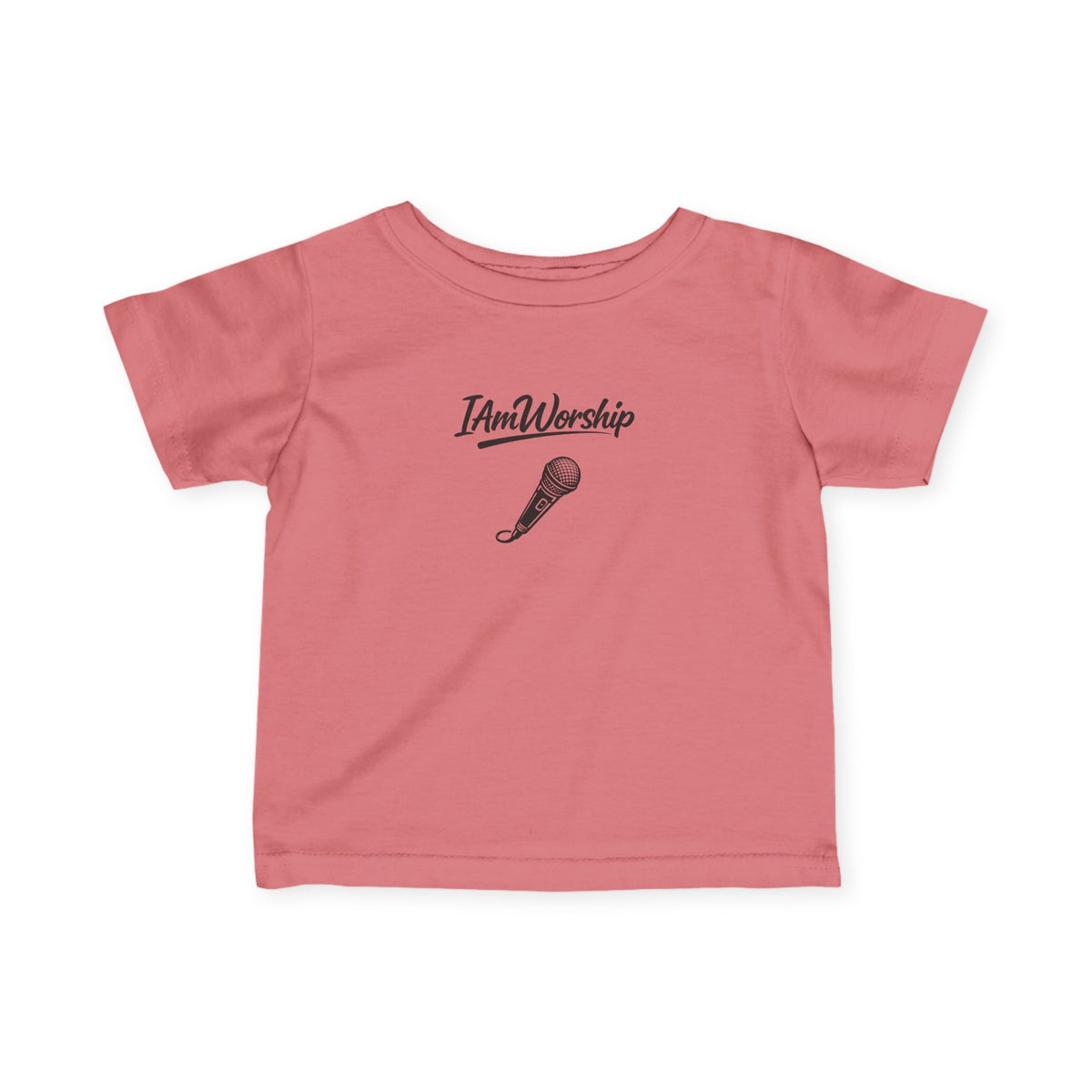 Infant Tee – "I Am Worship" Microphone Baby Shirt