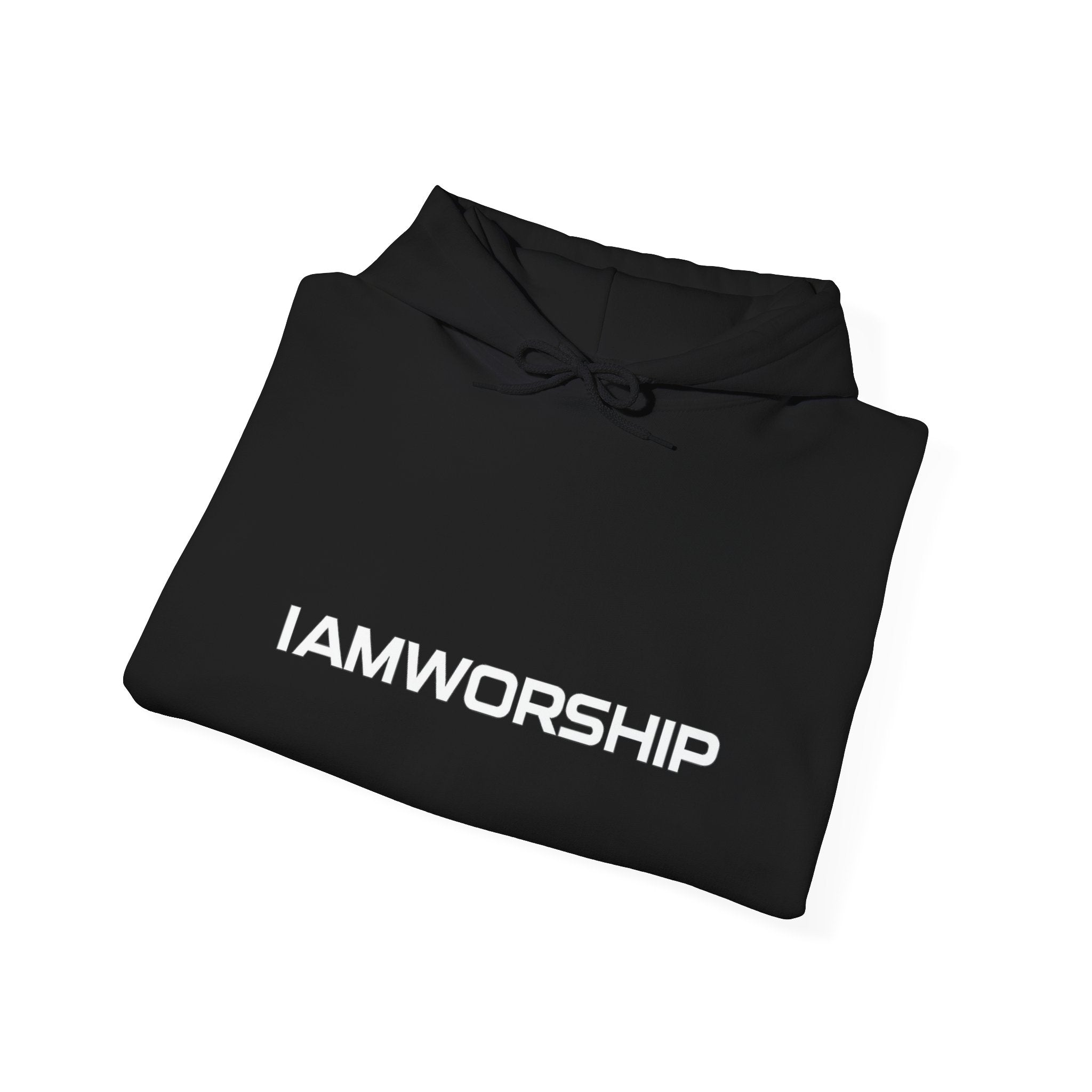 Worship Microphone Hoodie — I AM WORSHIP Black Pullover