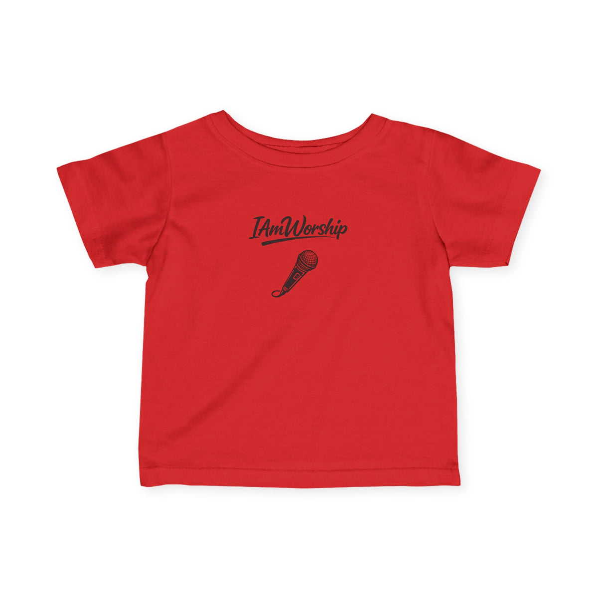 Infant Tee – "I Am Worship" Microphone Baby Shirt