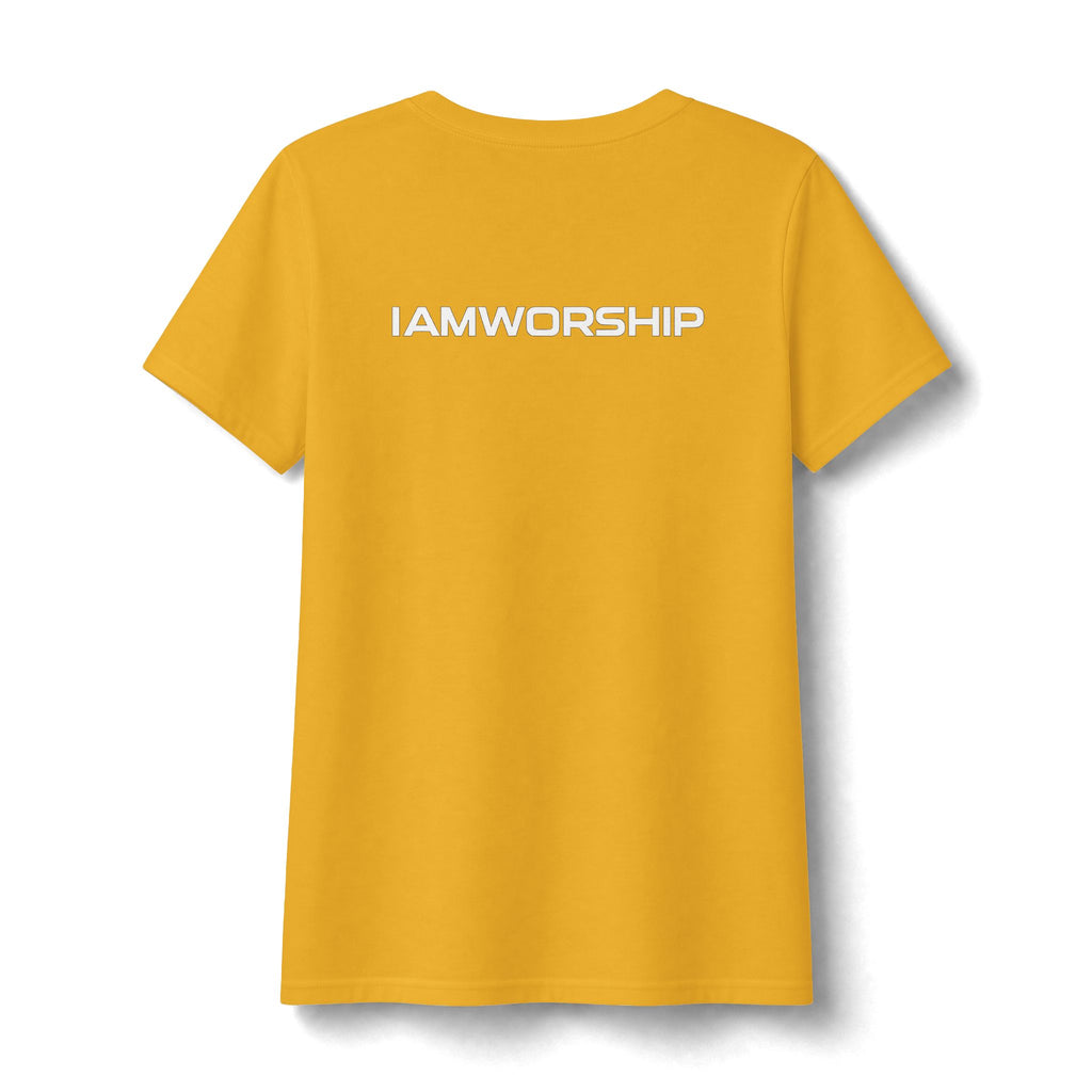 Women's V-Neck Tee — "I’m Let God Handle It"