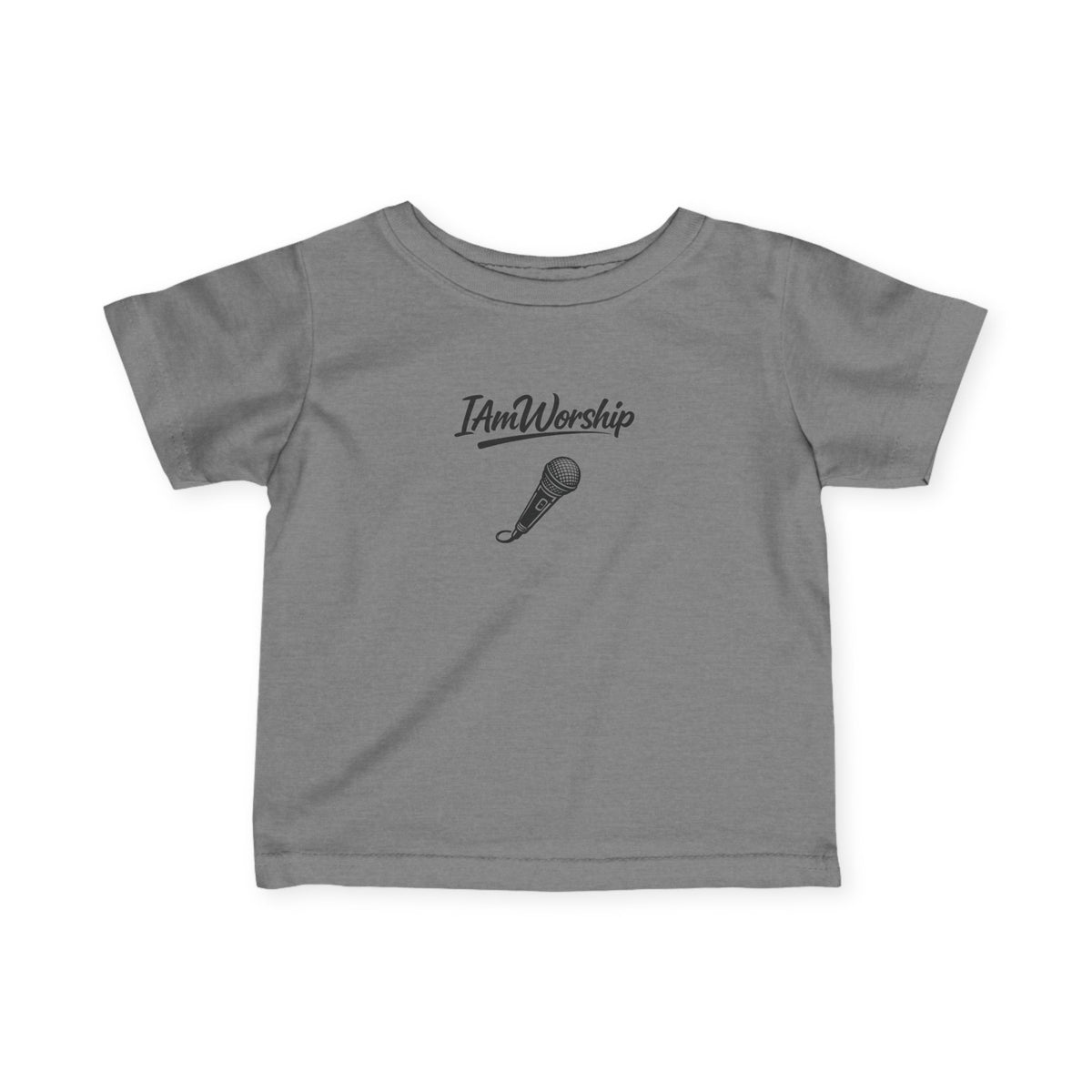 Infant Tee – "I Am Worship" Microphone Baby Shirt