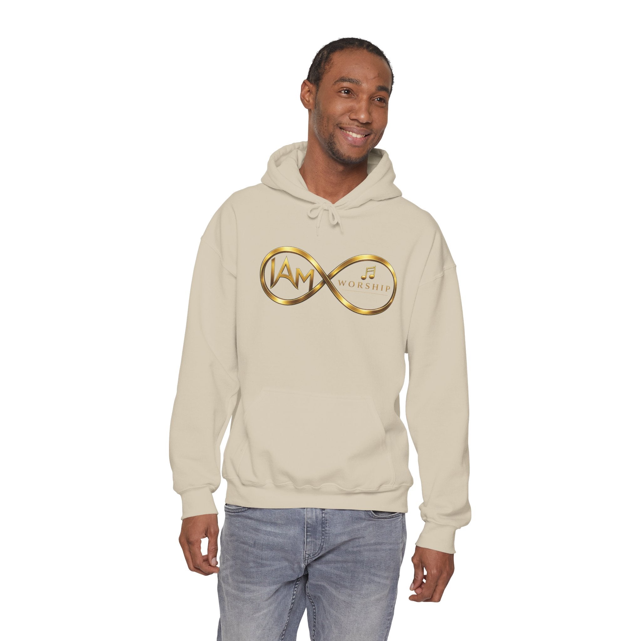 I AM Infinity Worship Hoodie — Gold Logo