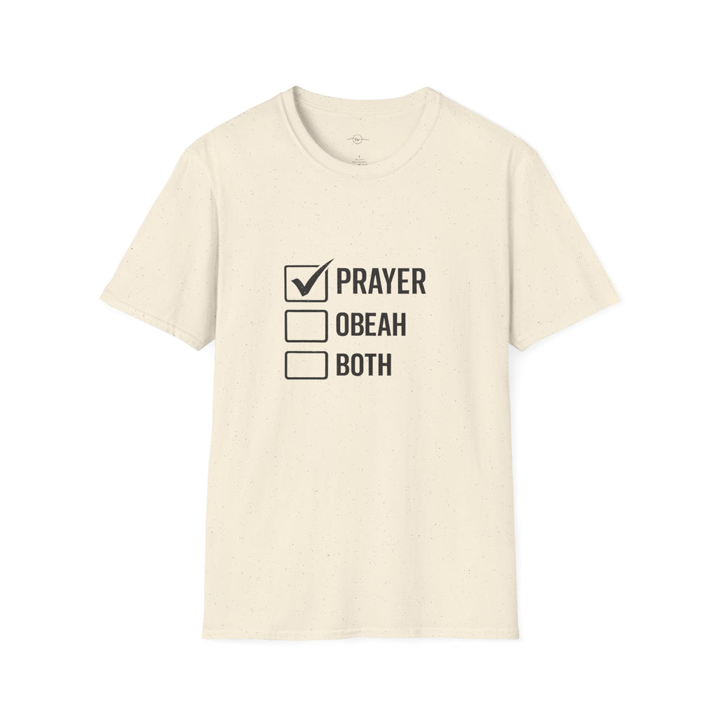 Prayer Checkbox T-Shirt — Funny Faith vs. Obeah Graphic Tee