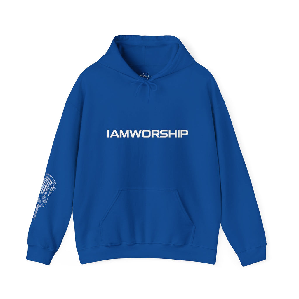 Worship Microphone Hoodie — I AM WORSHIP Black Pullover