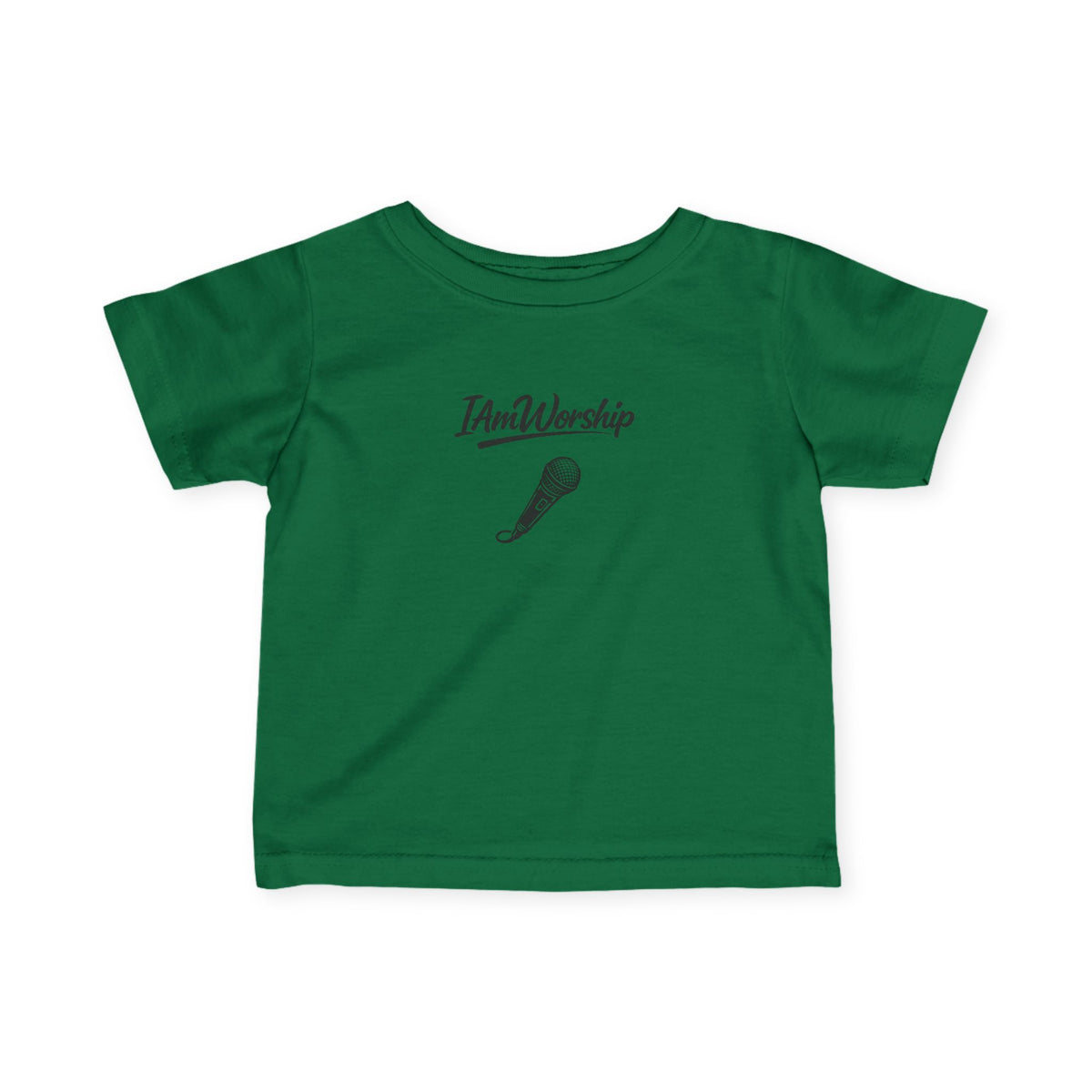 Infant Tee – "I Am Worship" Microphone Baby Shirt