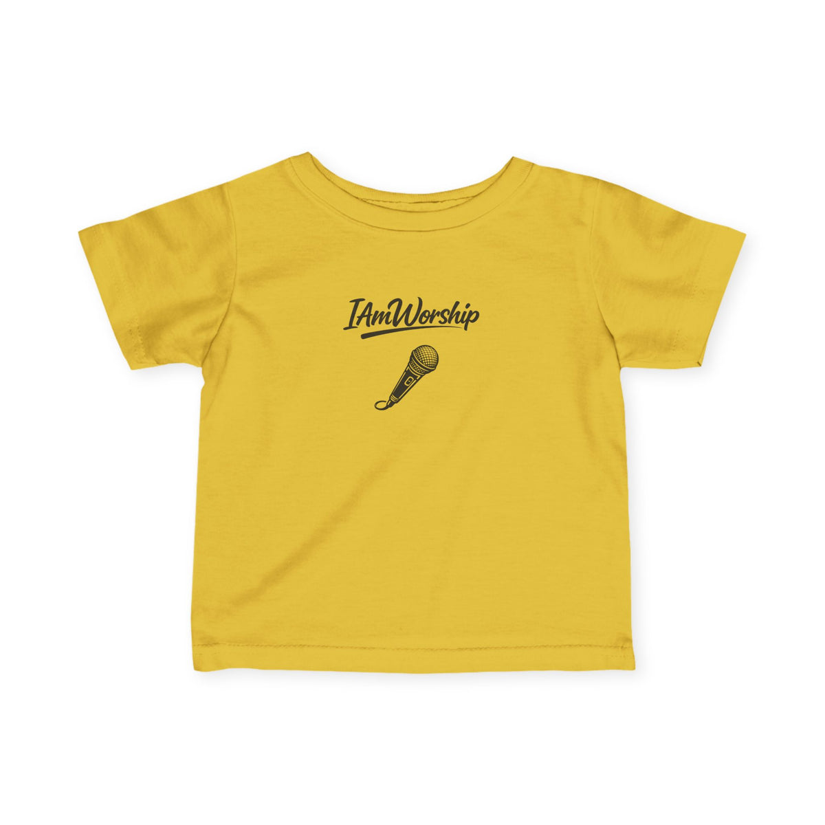 Infant Tee – "I Am Worship" Microphone Baby Shirt