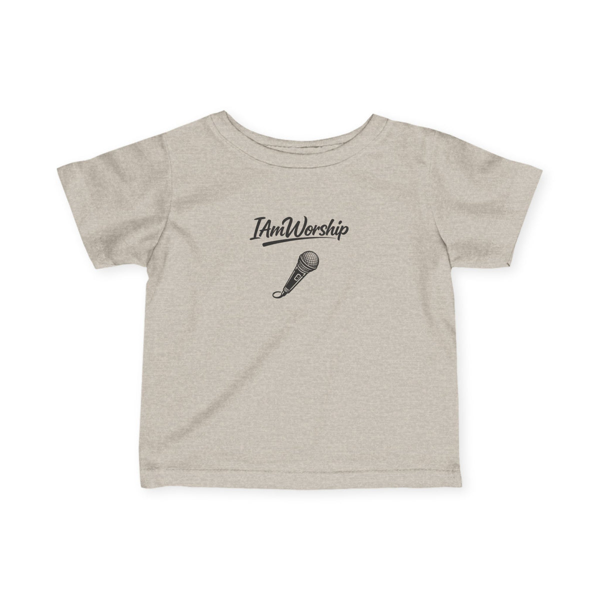 Infant Tee – "I Am Worship" Microphone Baby Shirt