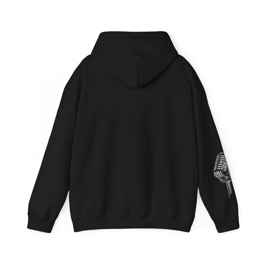 Worship Microphone Hoodie — I AM WORSHIP Black Pullover