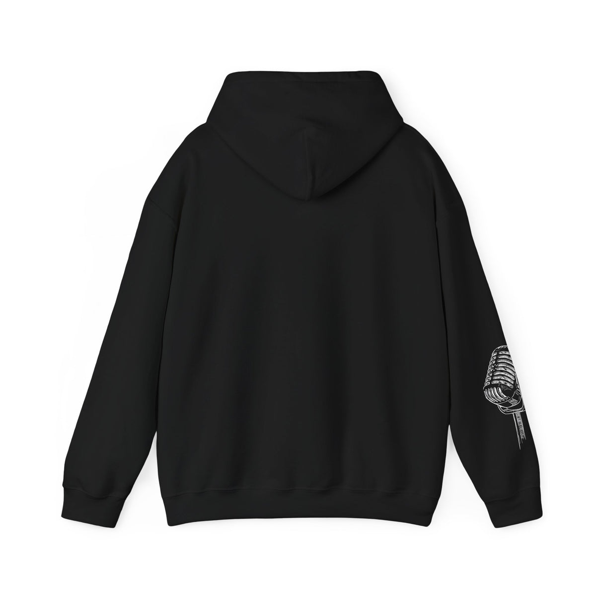 Worship Microphone Hoodie — I AM WORSHIP Black Pullover