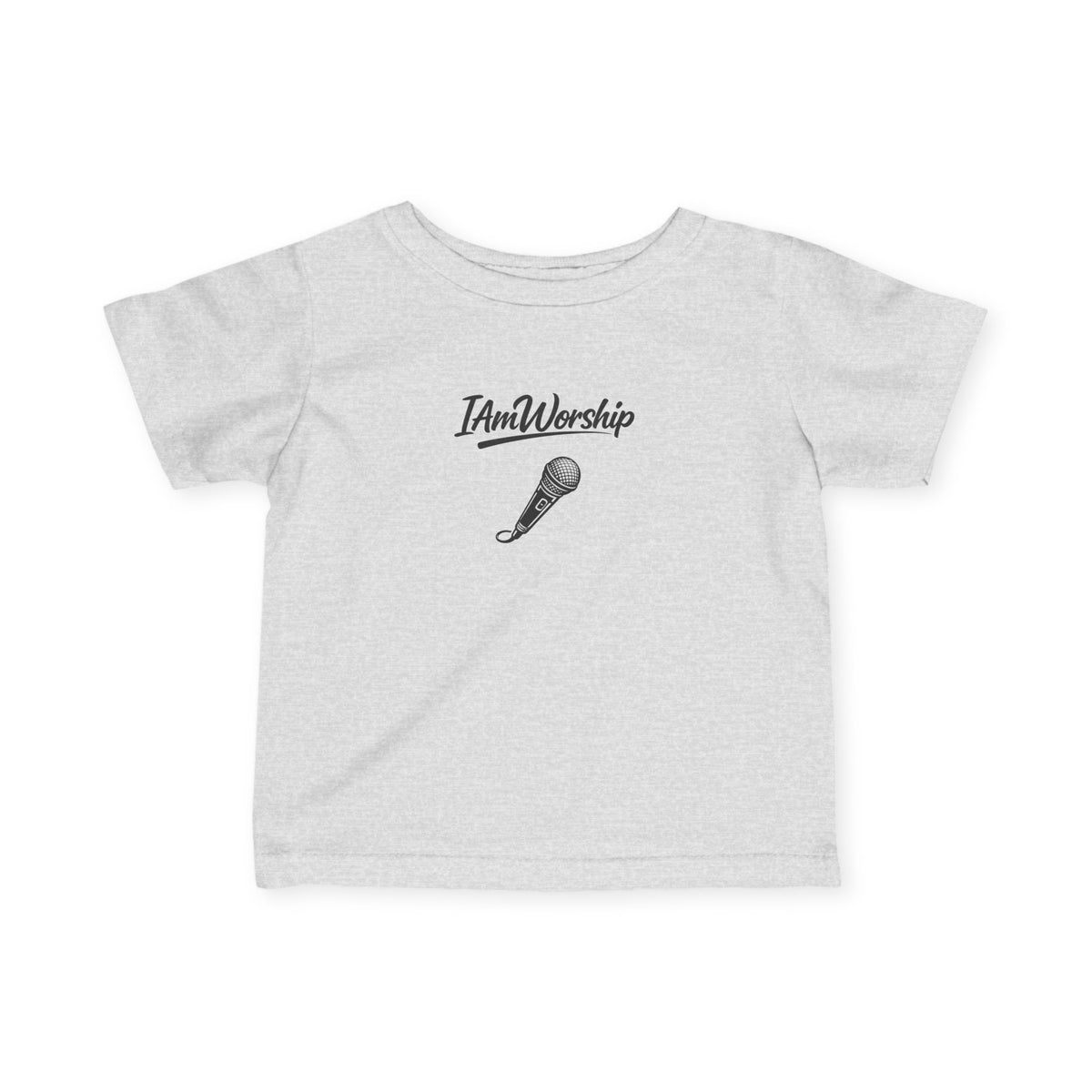 Infant Tee – "I Am Worship" Microphone Baby Shirt