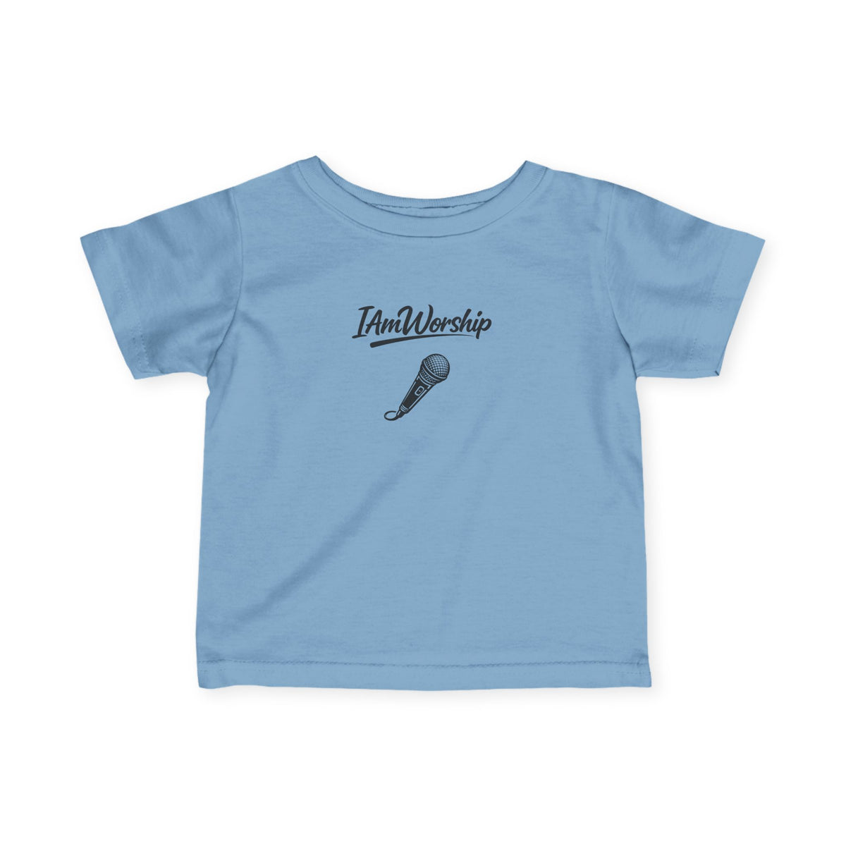 Infant Tee – "I Am Worship" Microphone Baby Shirt