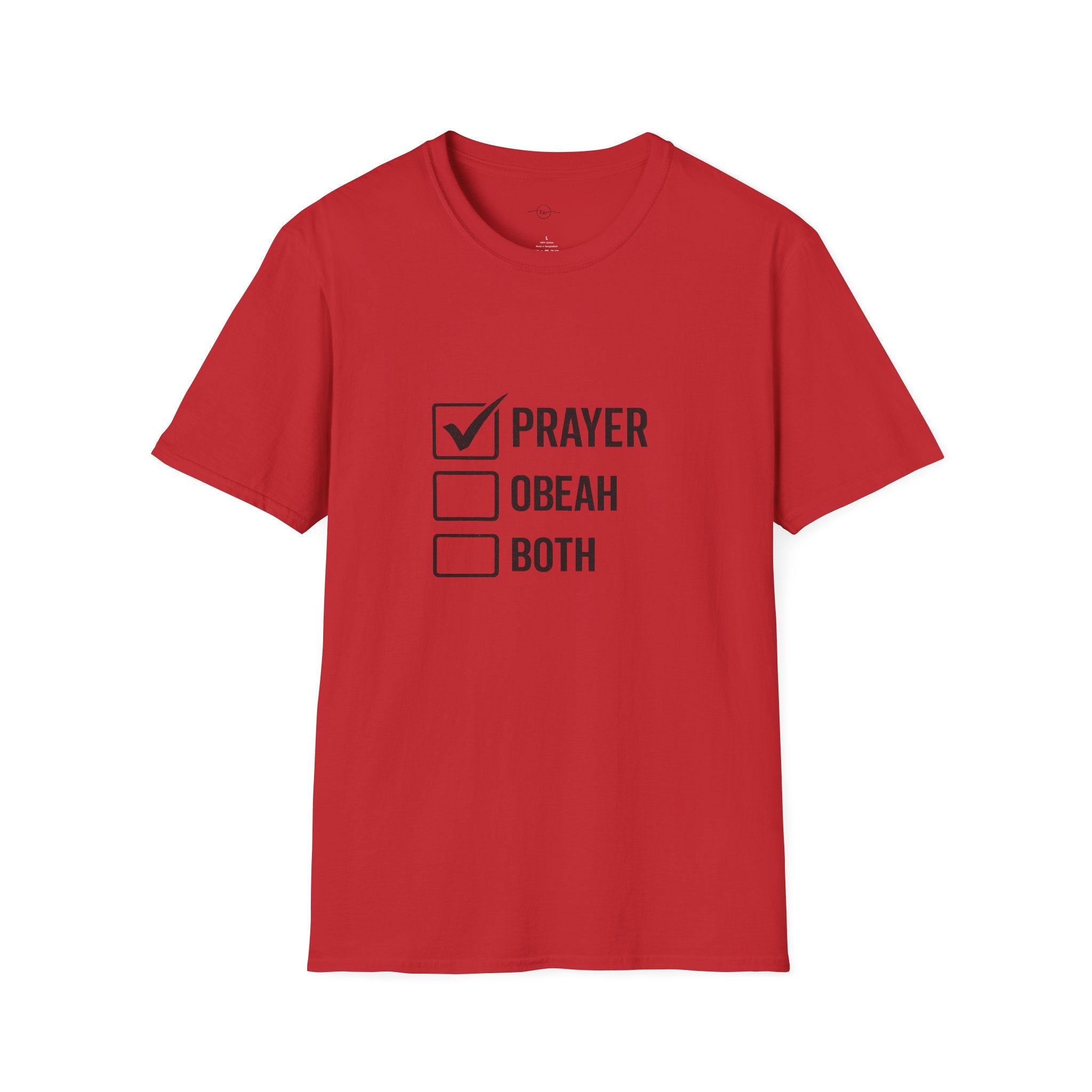 Prayer Checkbox T-Shirt — Funny Faith vs. Obeah Graphic Tee
