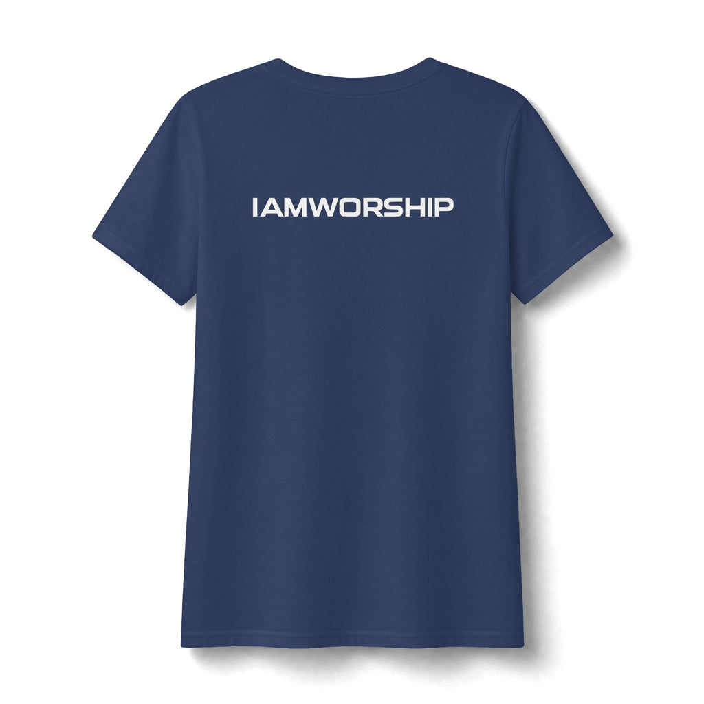 Women's V-Neck Tee — "I’m Let God Handle It"