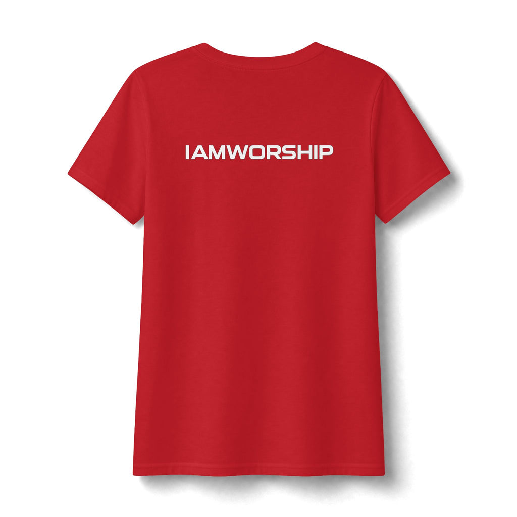 Women's V-Neck Tee — "I’m Let God Handle It"