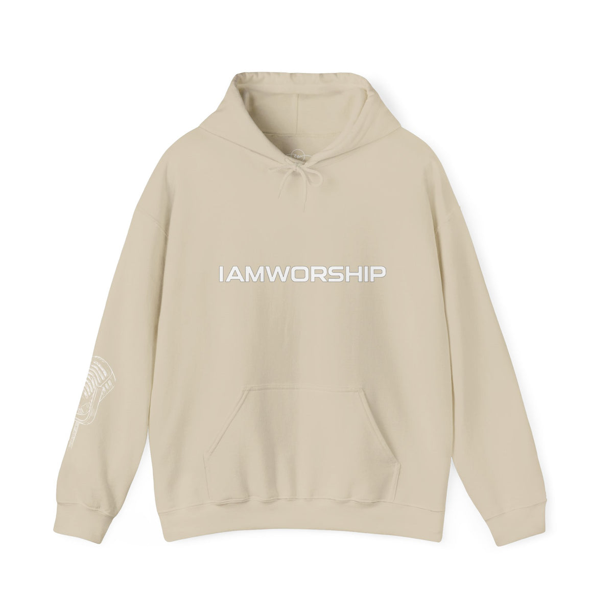 Worship Microphone Hoodie — I AM WORSHIP Black Pullover